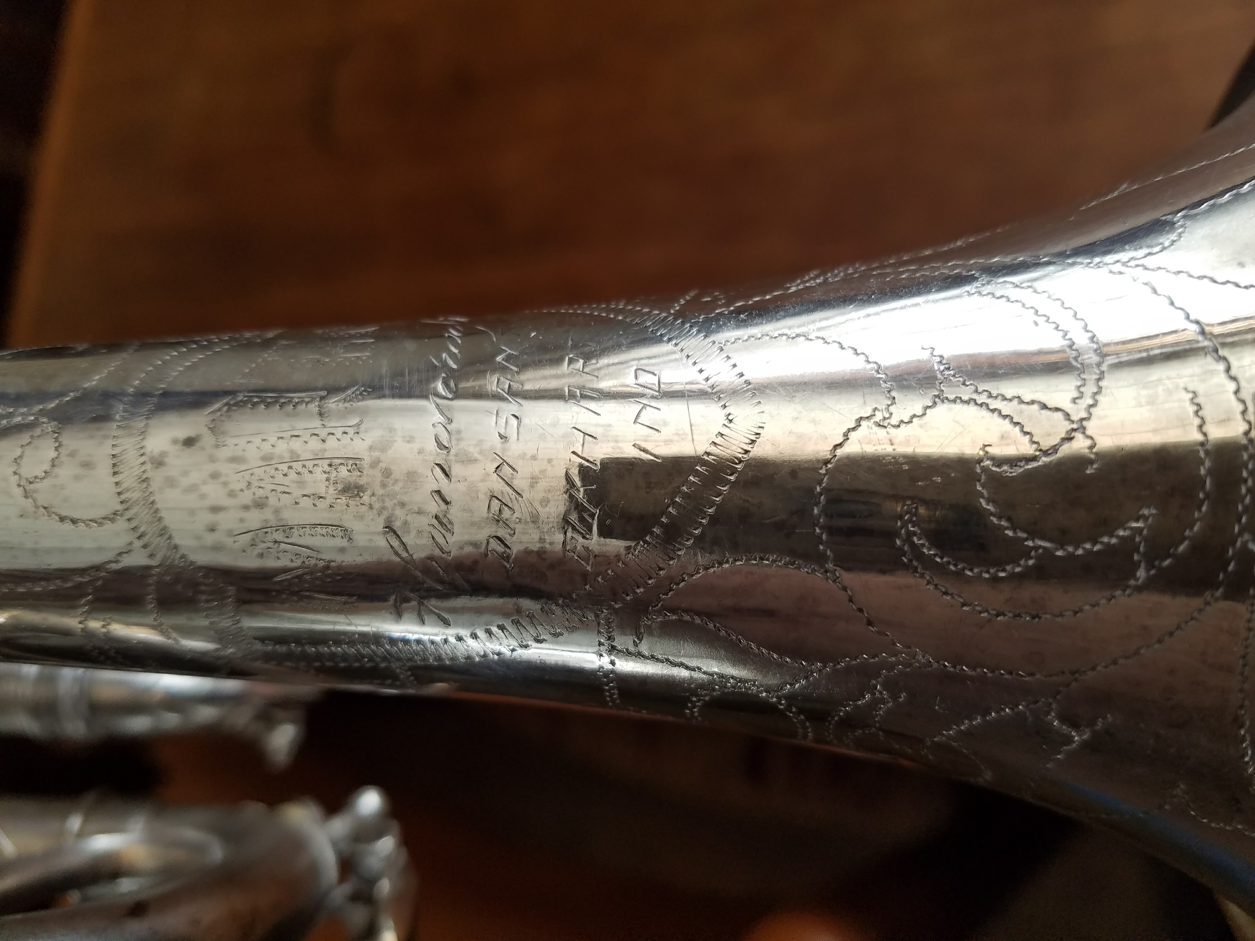 Bell engraving after restoration — fully revealed