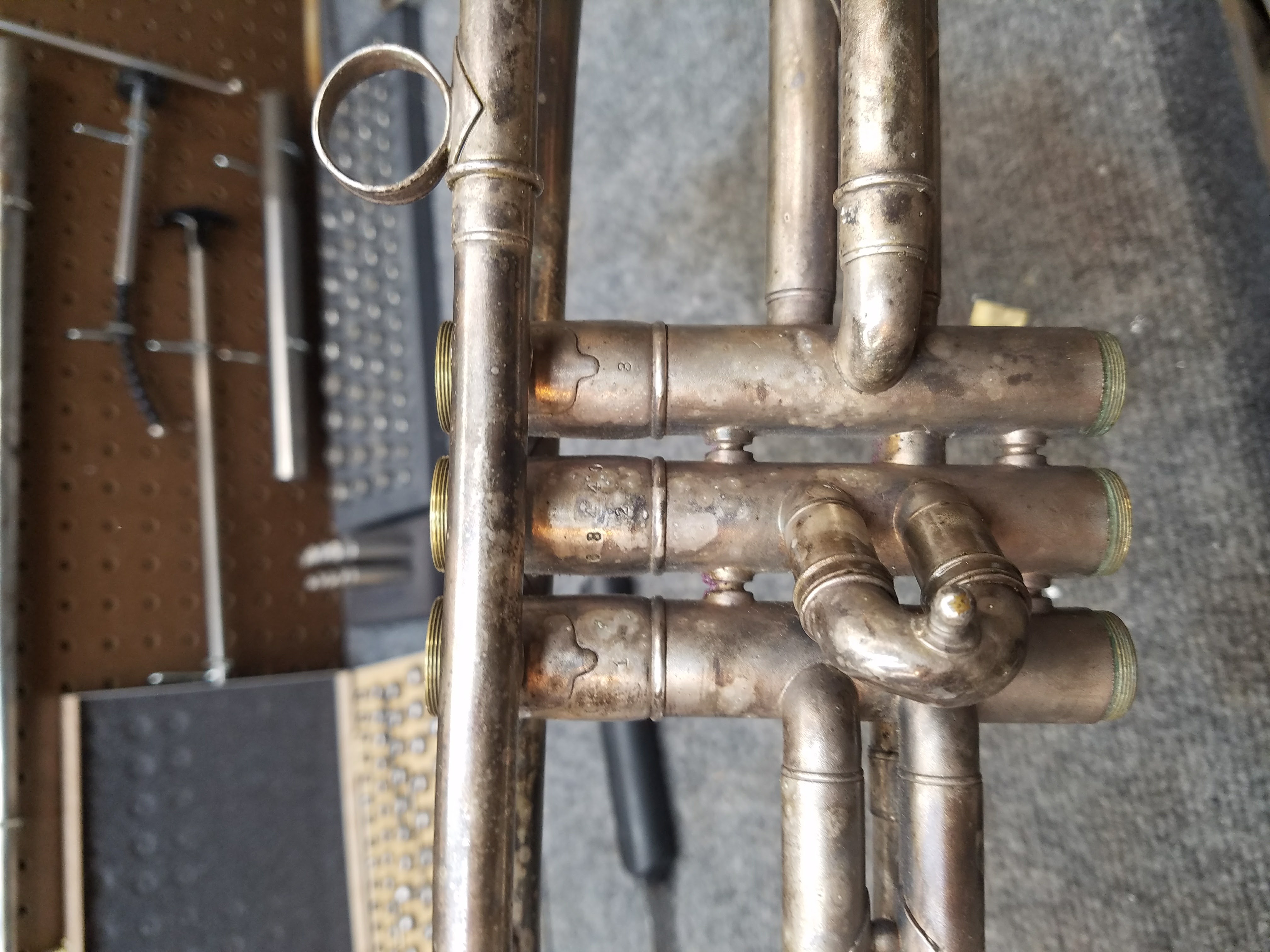 Valve section before restoration