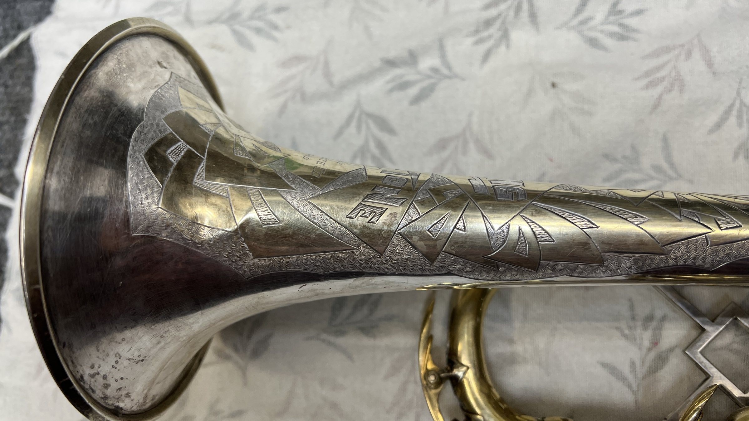 Bell engraving after cleaning