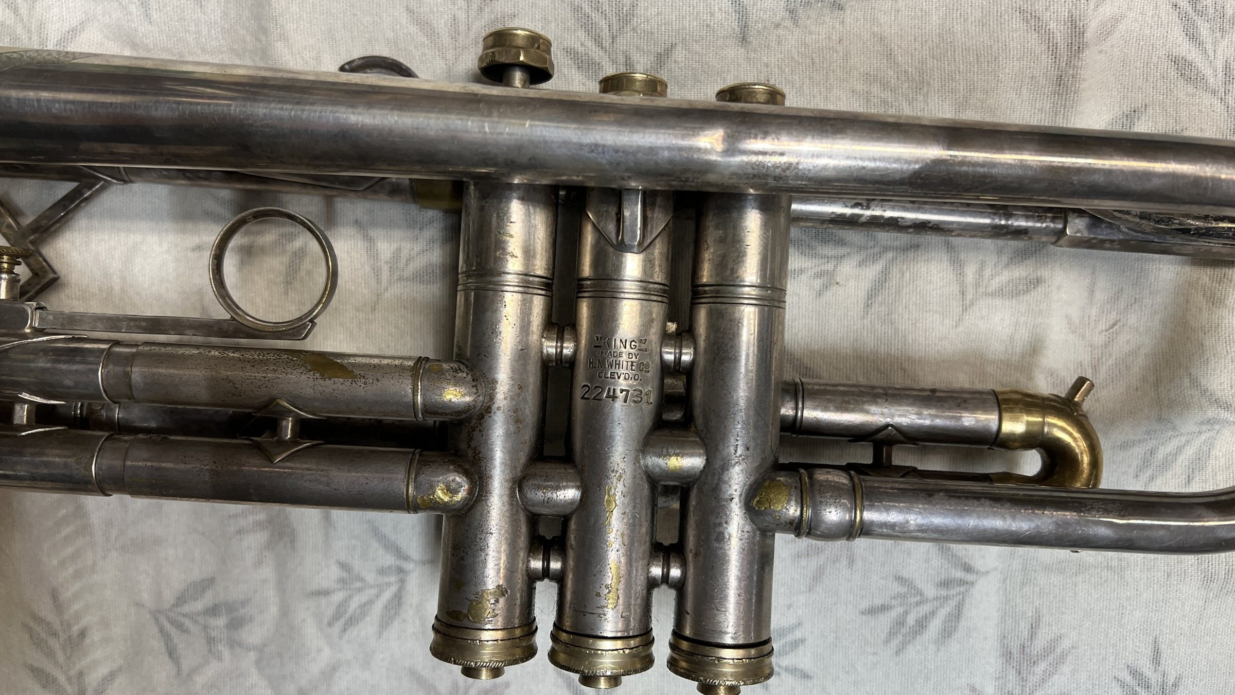 Valve section before restoration, serial number 224731
