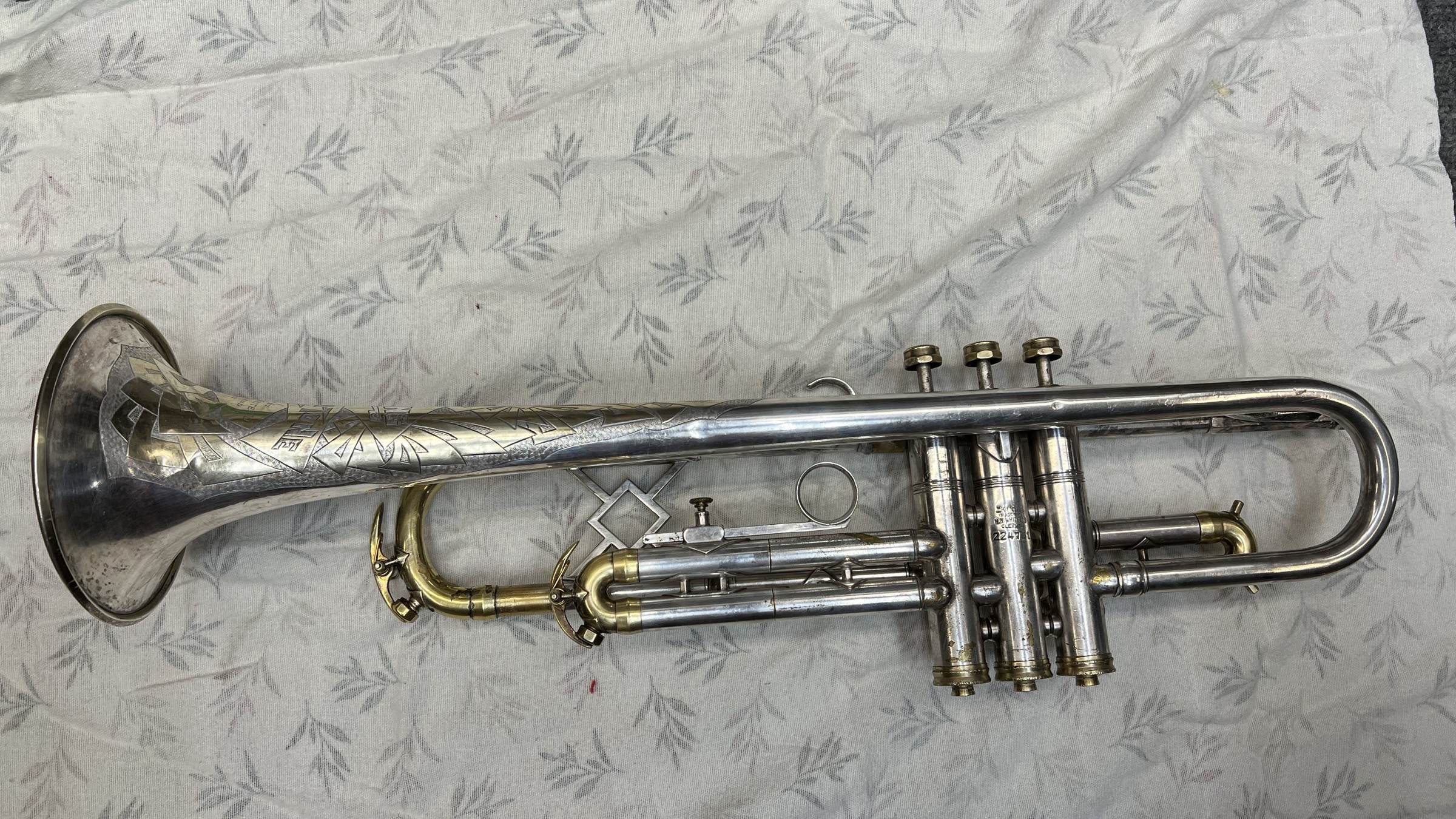 1939 King Silvertone trumpet, restored
